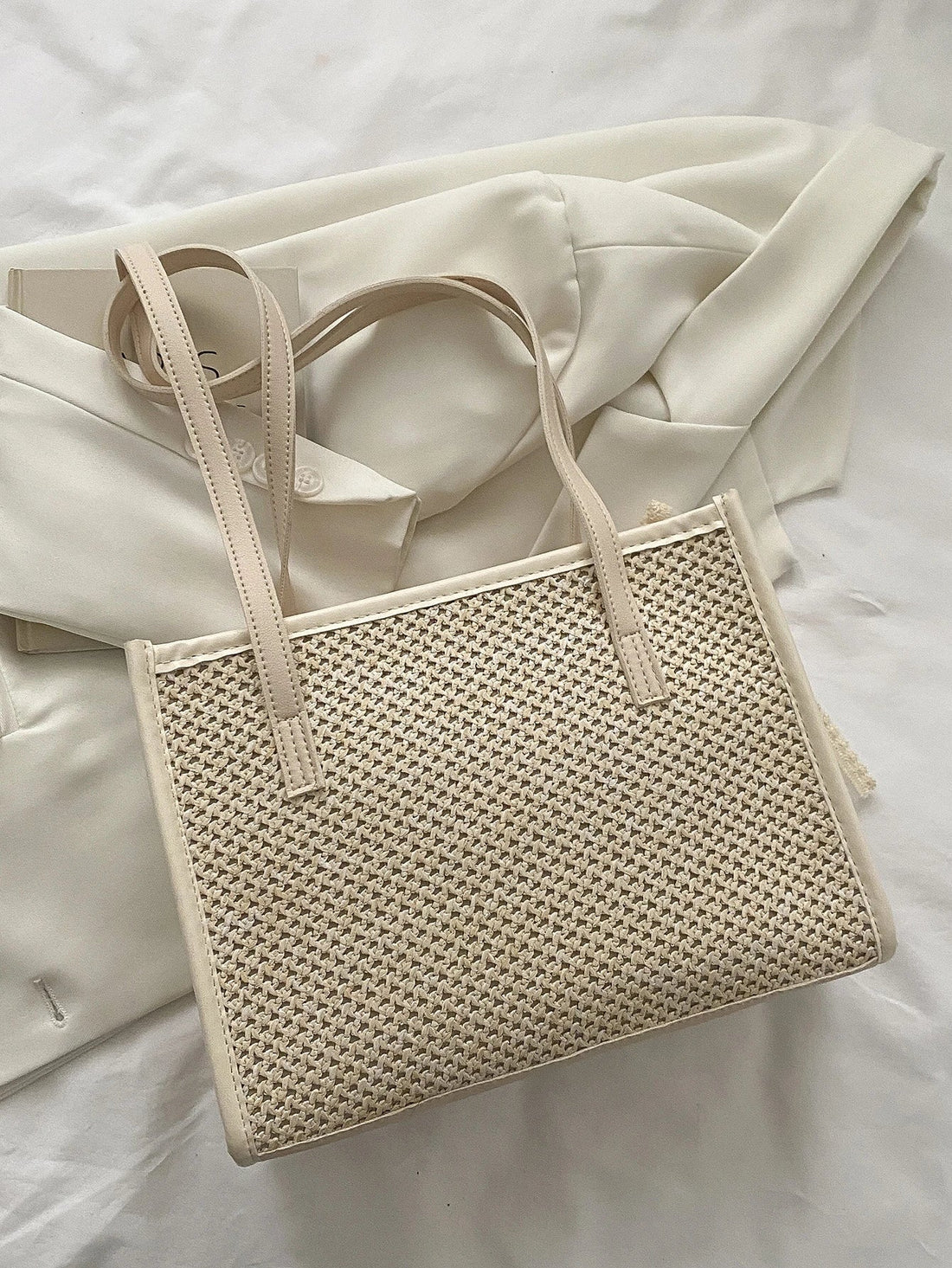 Lightweight, Casual Bow Decor Straw Bag For Teen Girls Women College Students Perfect For College