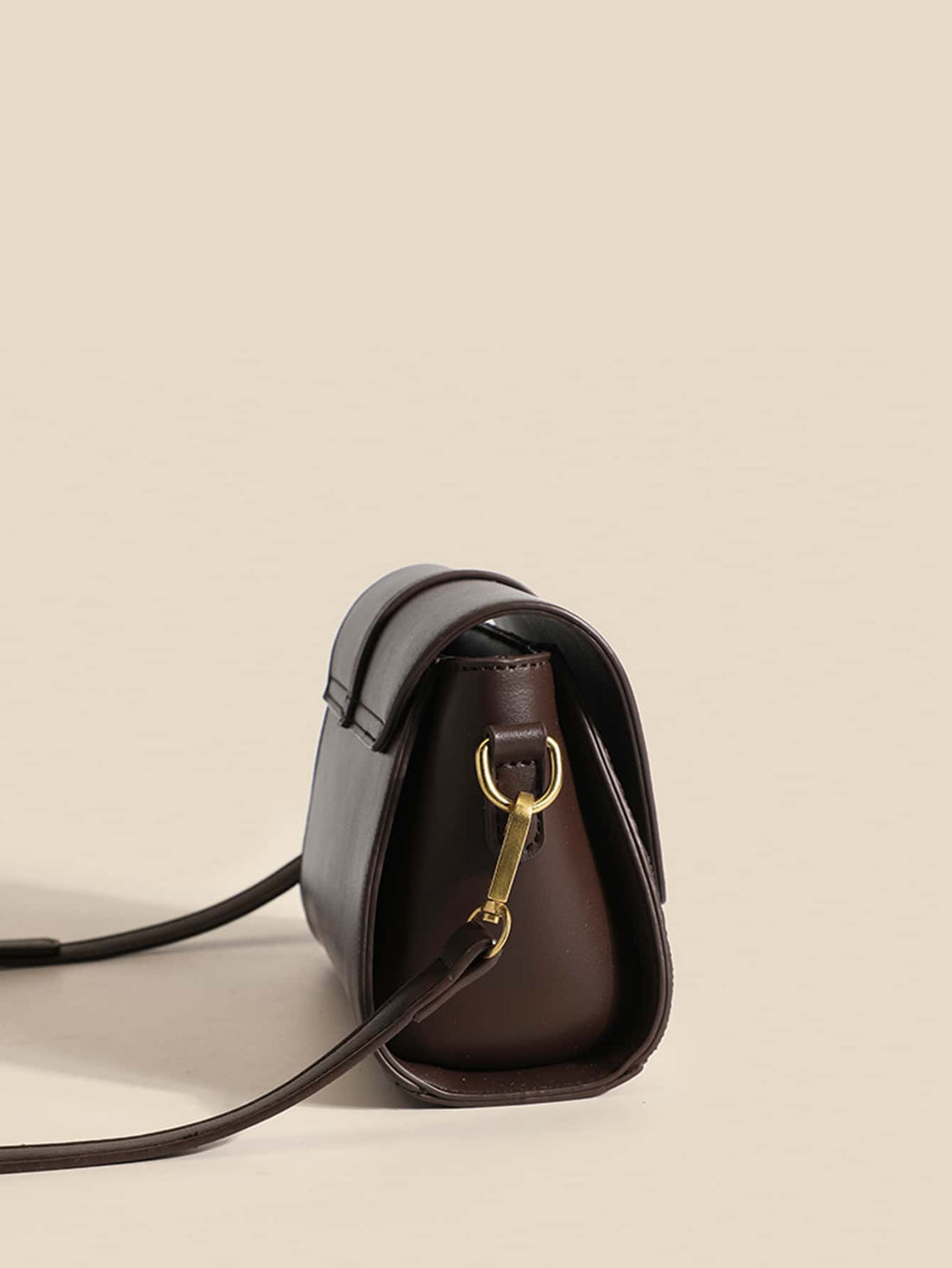 Mini Square Bag Houndstooth Pattern Flap PU - 11