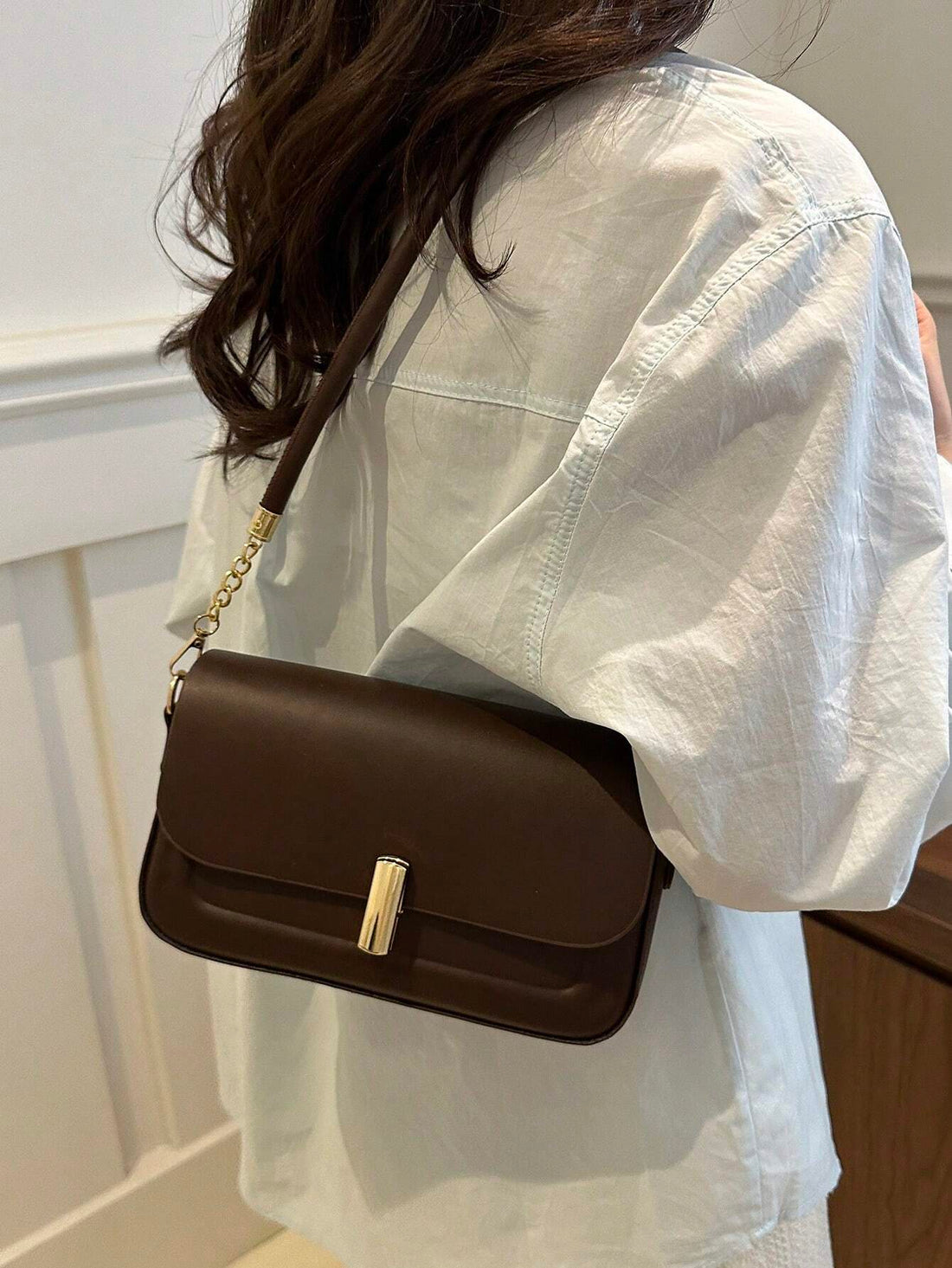Fashionable, Casual, And Minimalist Chain Underarm Bag With Flap Shoulder Bag - 10