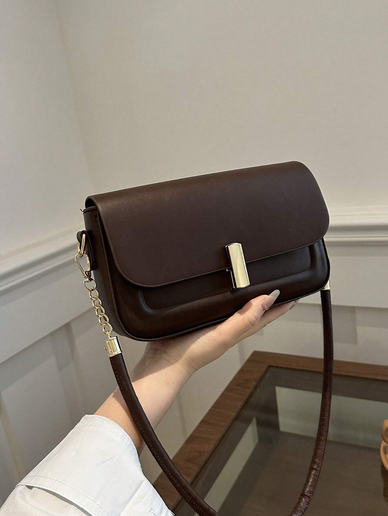 Fashionable, Casual, And Minimalist Chain Underarm Bag With Flap Shoulder Bag - 10