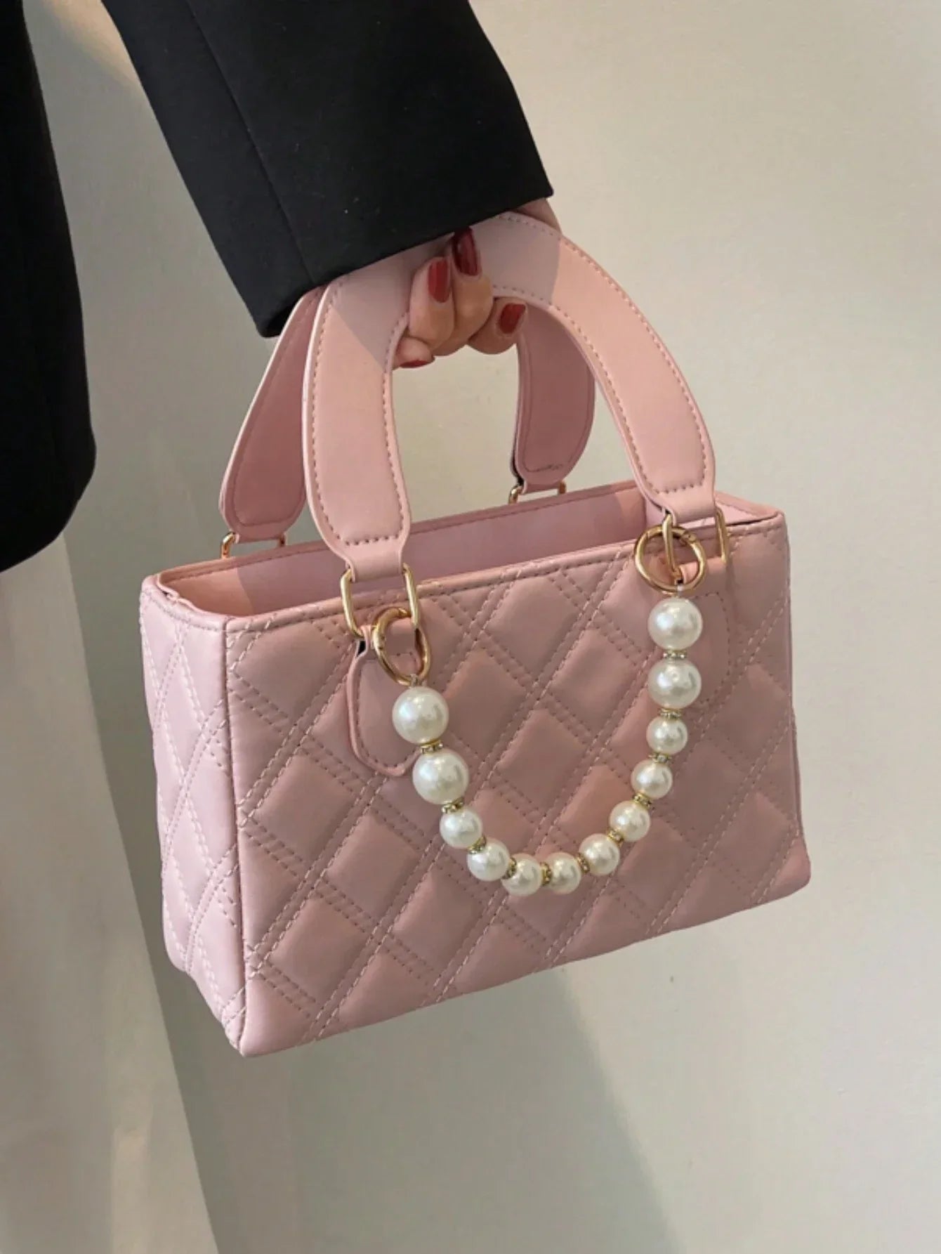 Fashionable New High-End Texture, Simple And Versatile, Casual Solid Color, Versatile, Lightweight, Small Square Bag, Handbag, Crossbody Bag, Elegant Small Square Bag