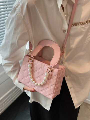 Fashionable New High-End Texture, Simple And Versatile, Casual Solid Color, Versatile, Lightweight, Small Square Bag, Handbag, Crossbody Bag, Elegant Small Square Bag