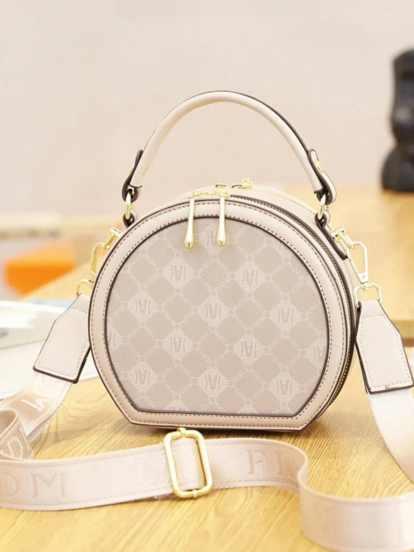 3-Piece Soft Faux Leather Handbag And Wallet Combo - Women's Fashion Bag Set - Casual Versatile Zippered Tote With Edge Paint Finish And